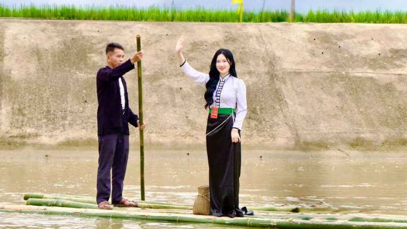 Á Hậu Thiên Thương Rạng Rỡ Dự Lễ Hội Then Kin Pang 2025 Của Đồng Bào Thái Ở Lai Châu