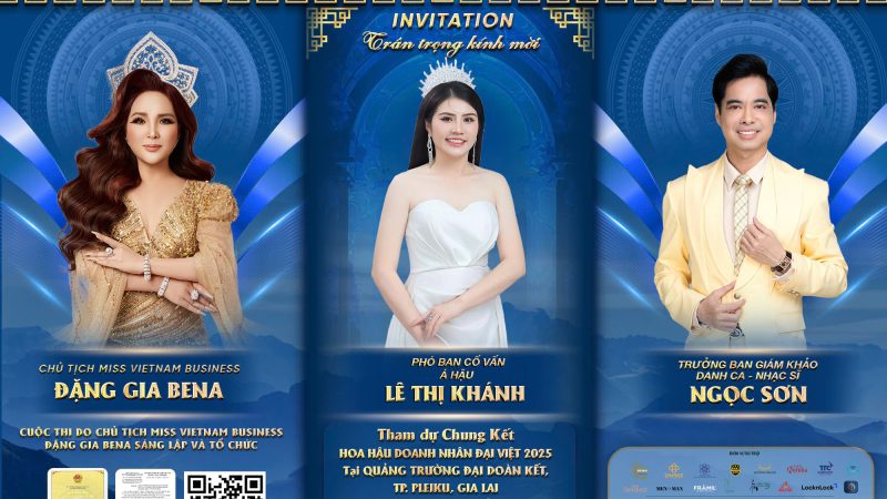 Á Hậu Lê Thị Khánh Giữ Vai Trò Phó Ban Cố Vấn Hoa Hậu Doanh Nhân Đại Việt 2025: Khí Chất Bản Lĩnh Song Hành Cùng Trái Tim Nhân Ái