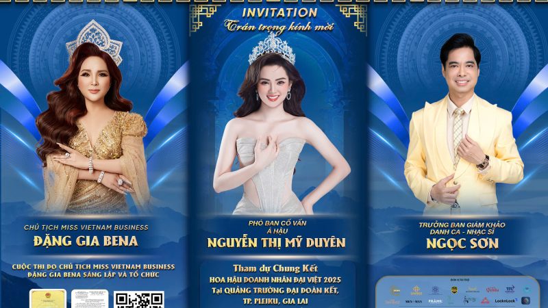 Á Hậu Nguyễn Thị Mỹ Duyên Giữ Vai Trò Phó Ban Cố Vấn Cuộc Thi Hoa Hậu Doanh Nhân Đại Việt 2025