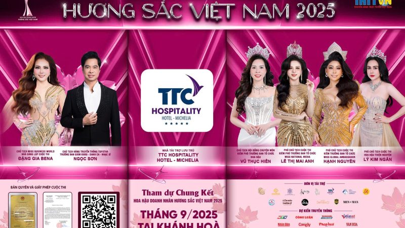 TTC Hotel – Michelia trở thành Nhà tài trợ địa điểm lưu trú cho Hoa hậu Doanh nhân Hương sắc Việt Nam 2025